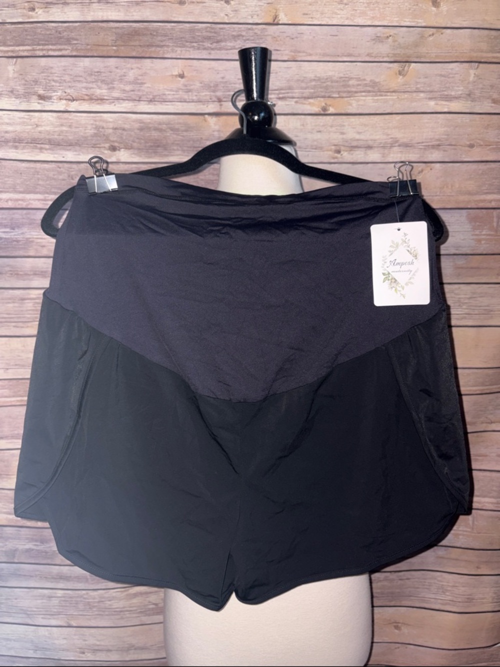 Black Maternity Swim Shorts